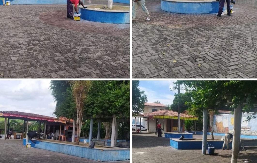 São Félix: Prefeitura inicia trabalho de revitalização das praças públicas