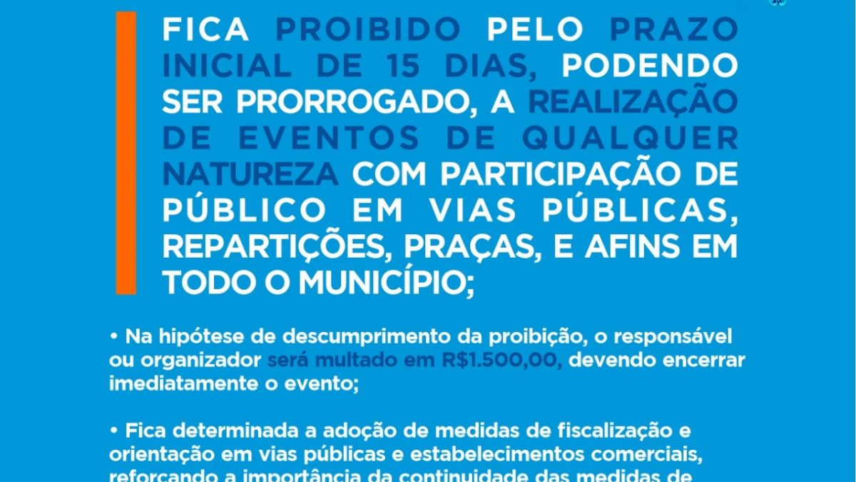 Cachoeira: Prefeitura publica decreto com medidas de enfrentamento a Covid-19