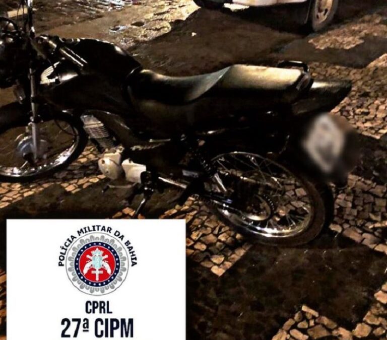 Polícia Militar recupera motocicleta em Governador Mangabeira