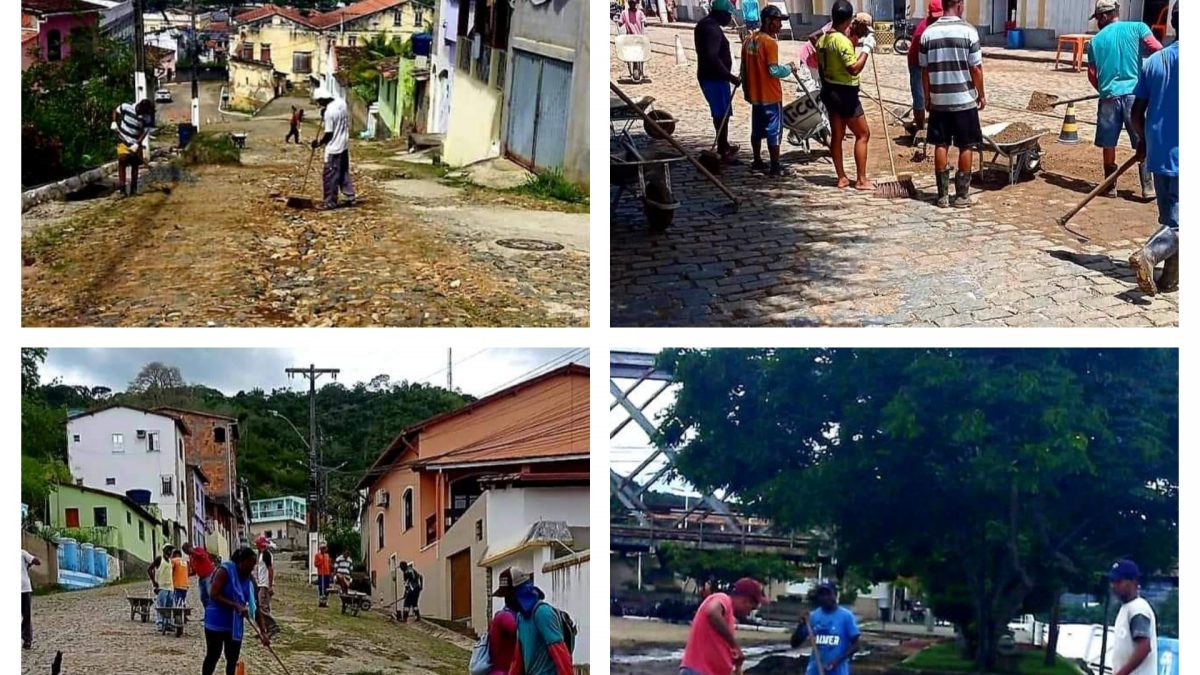 SÃO FÉLIX: EQUIPE DE LIMPEZA DA PREFEITURA PEGA FIRME PARA AMENIZAR OS TRANSTORNOS CAUSADOS PELA CHUVA