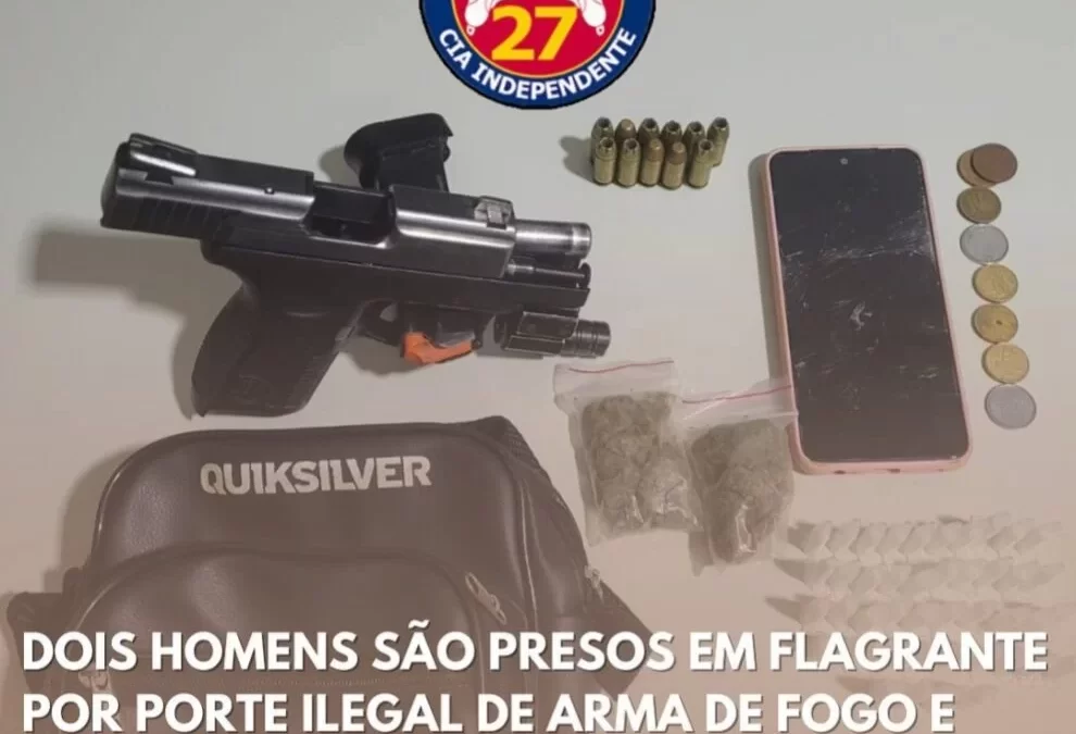 Cruz das Almas: suspeitos são presos por porte ilegal de armas e tráfico de drogas