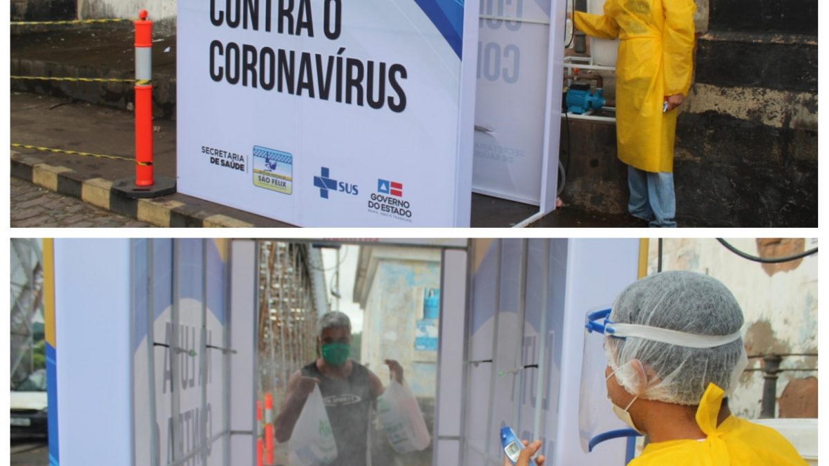 SÃO FÉLIX: Prefeitura instala túneis de desinfecção na cidade