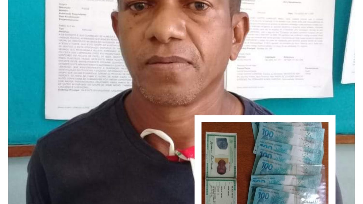 Muritiba: Estelionatário é preso circulando notas de R$100 reais falsas no Comércio