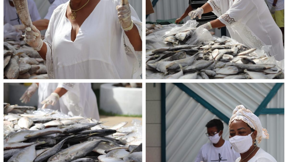 MURITIBA: Ialorixá e Ex Vereadora Mãe Mara realiza pelo 20° ano a tradicional entrega de peixes da Semana Santa