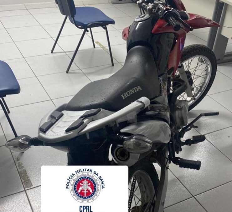MARAGOJIPE: Motocicleta é recuperada pela Polícia Militar