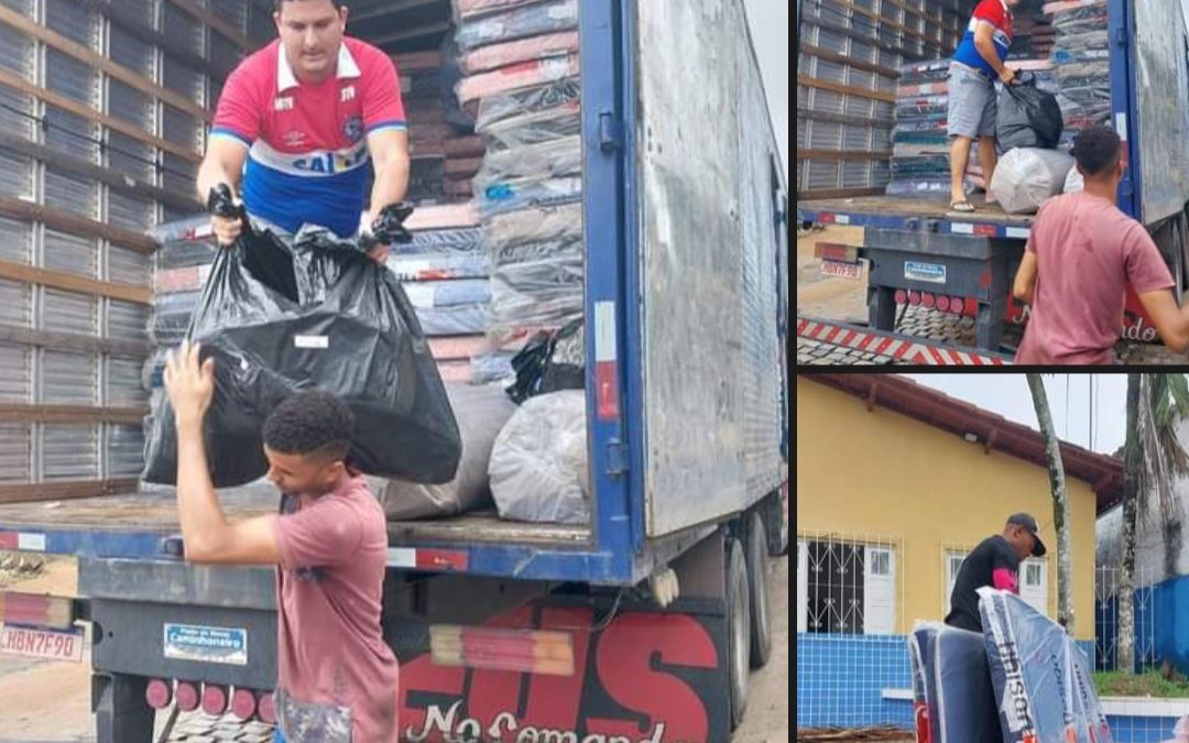 SÃO FÉLIX: Doações chegam para amenizar o sofrimento dos moradores que foram afetados pelas chuvas.