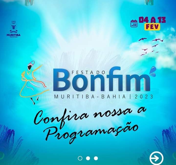 MURITIBA: Prefeitura divulga a grade oficial da festa do Bonfim 2023